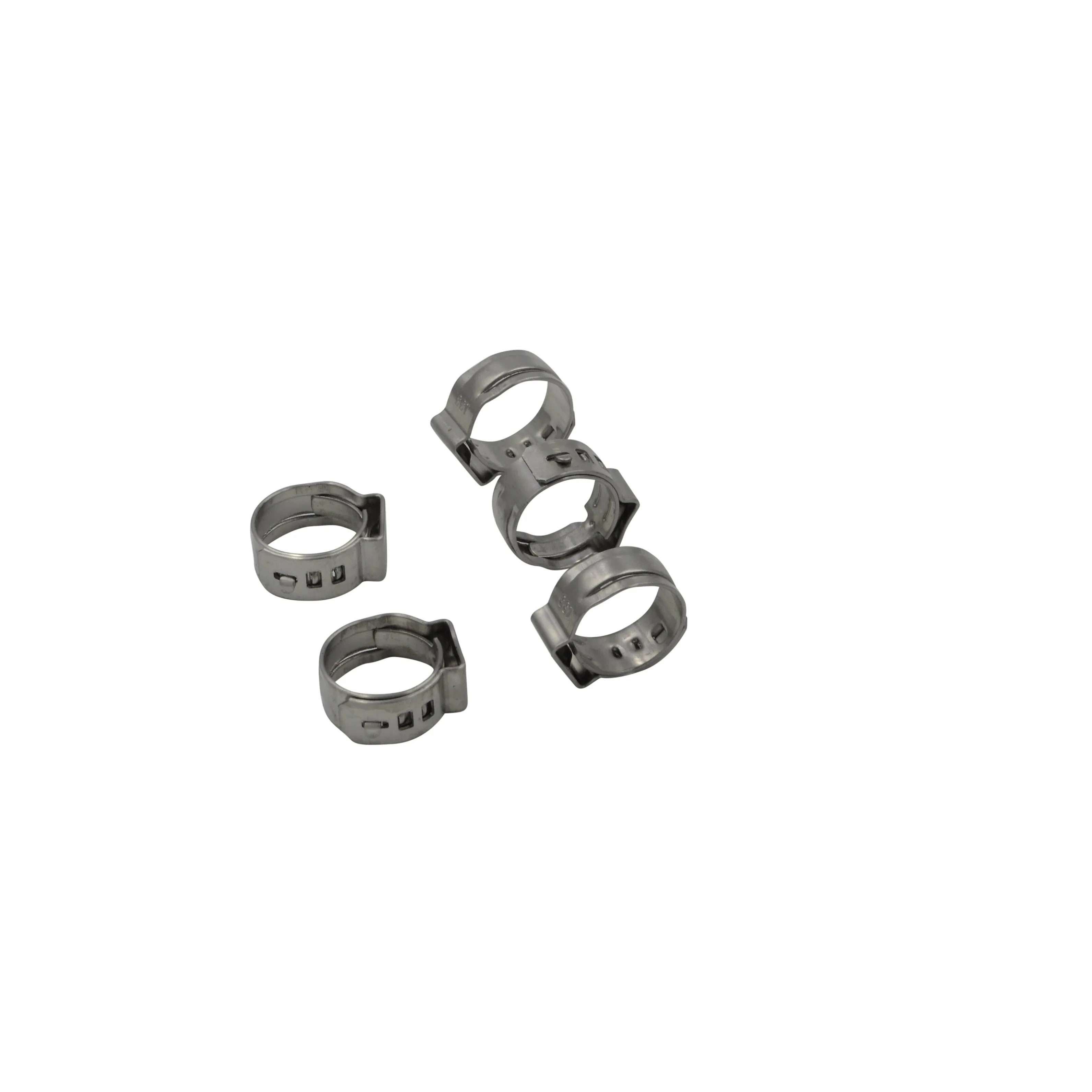 100 Piece 304 Stainless Steel 10.8-13.3mm Ear Hose Clamp