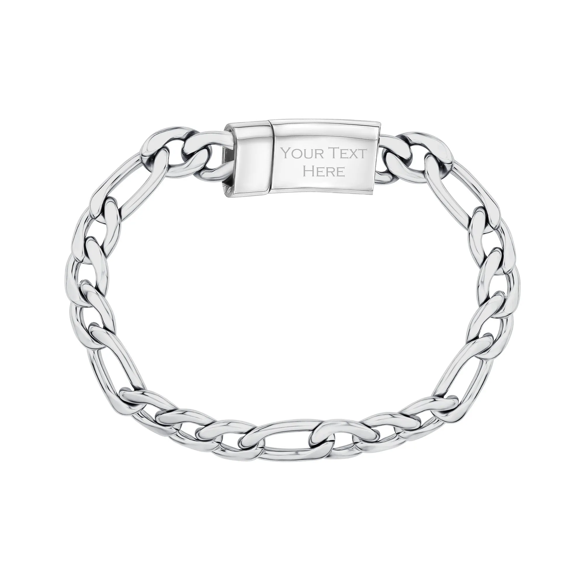 9mm Figaro Link Bracelet