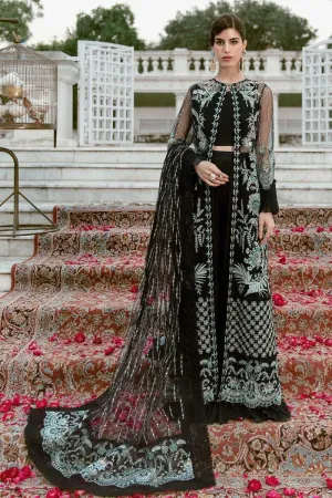 Afrozeh La Fuchsia Embroidered Chiffon Collection (04-NIGHTINGALE)