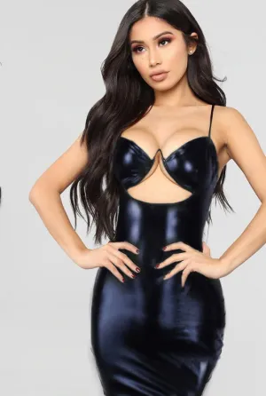 Ahead Underwire PU Mini Dress