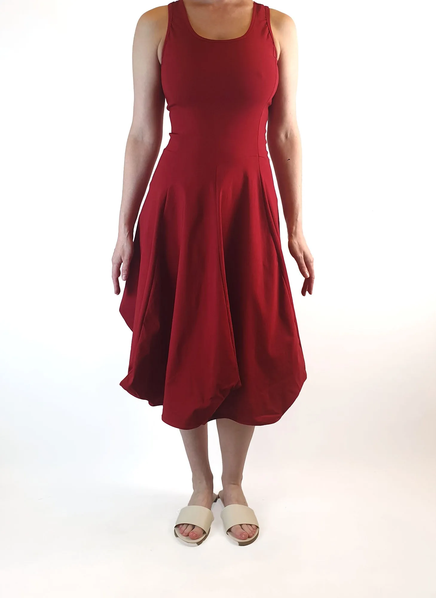 Ammo red sleeveless dress size S, fits AU6