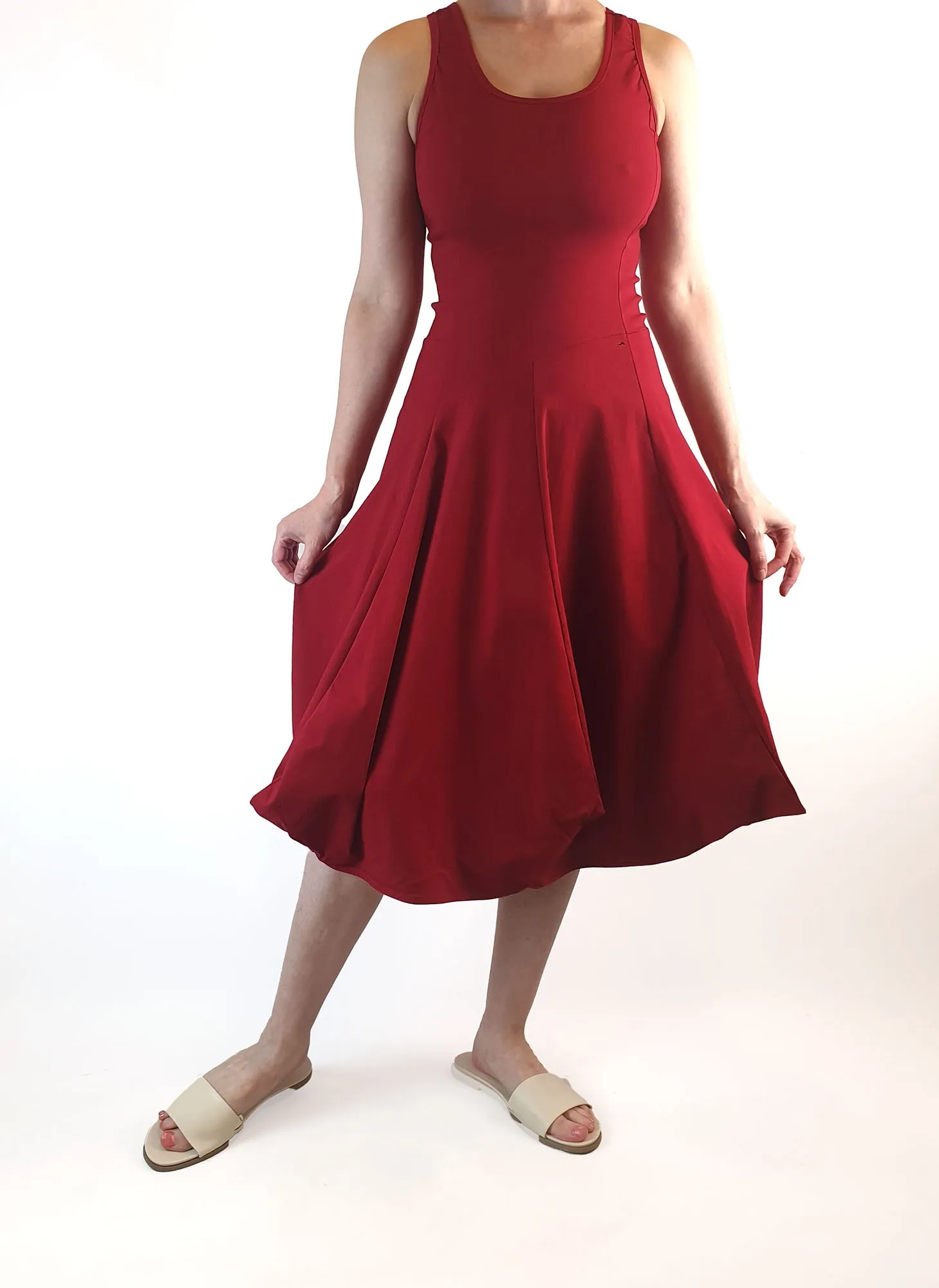 Ammo red sleeveless dress size S, fits AU6