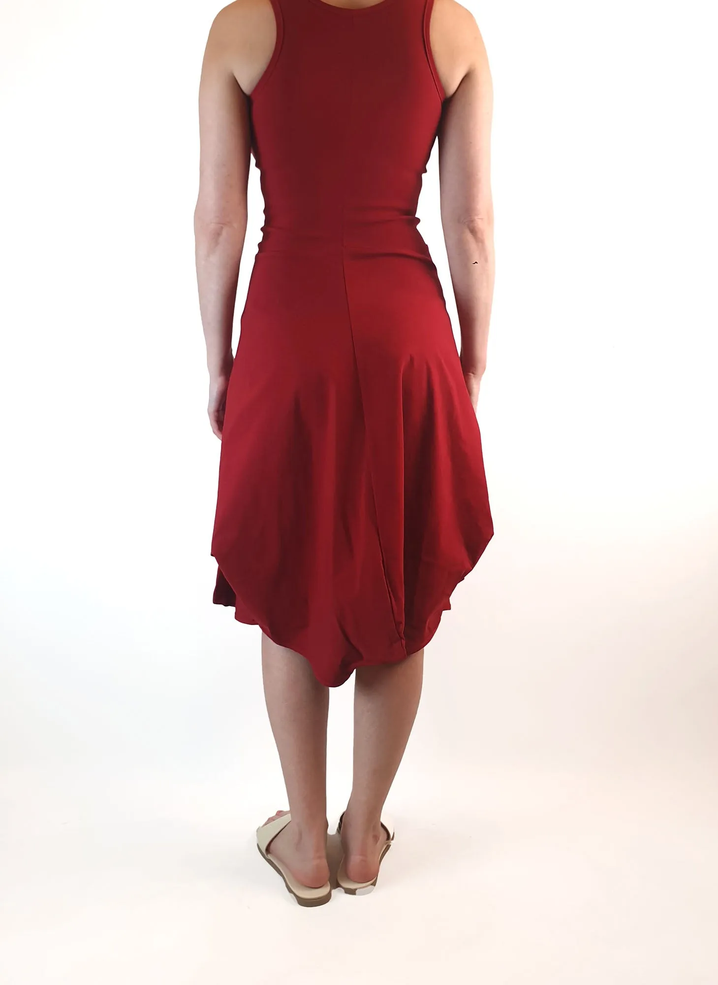 Ammo red sleeveless dress size S, fits AU6