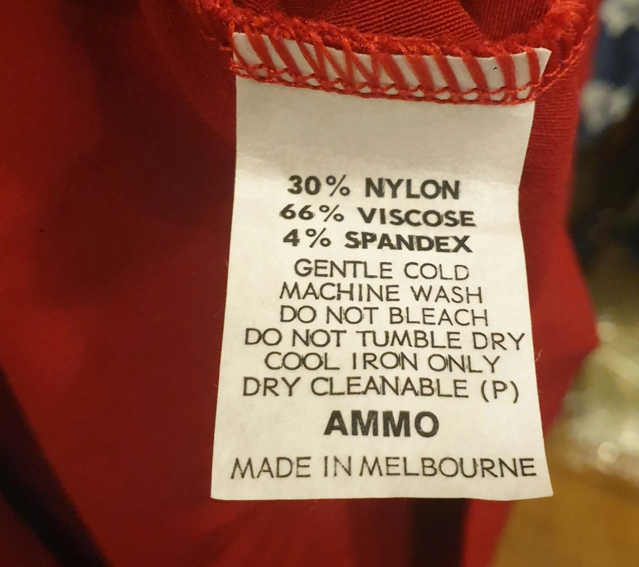 Ammo red sleeveless dress size S, fits AU6