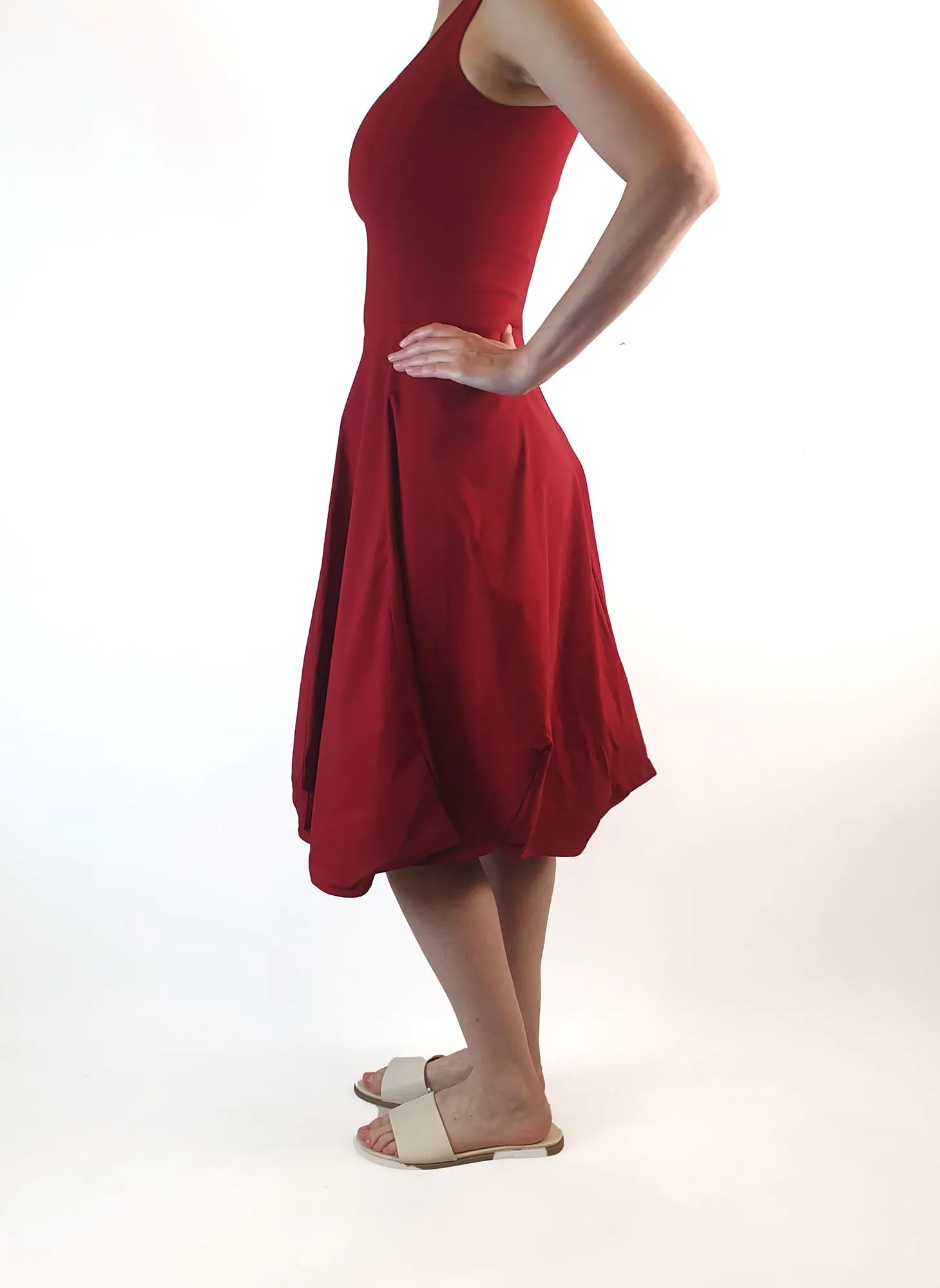 Ammo red sleeveless dress size S, fits AU6