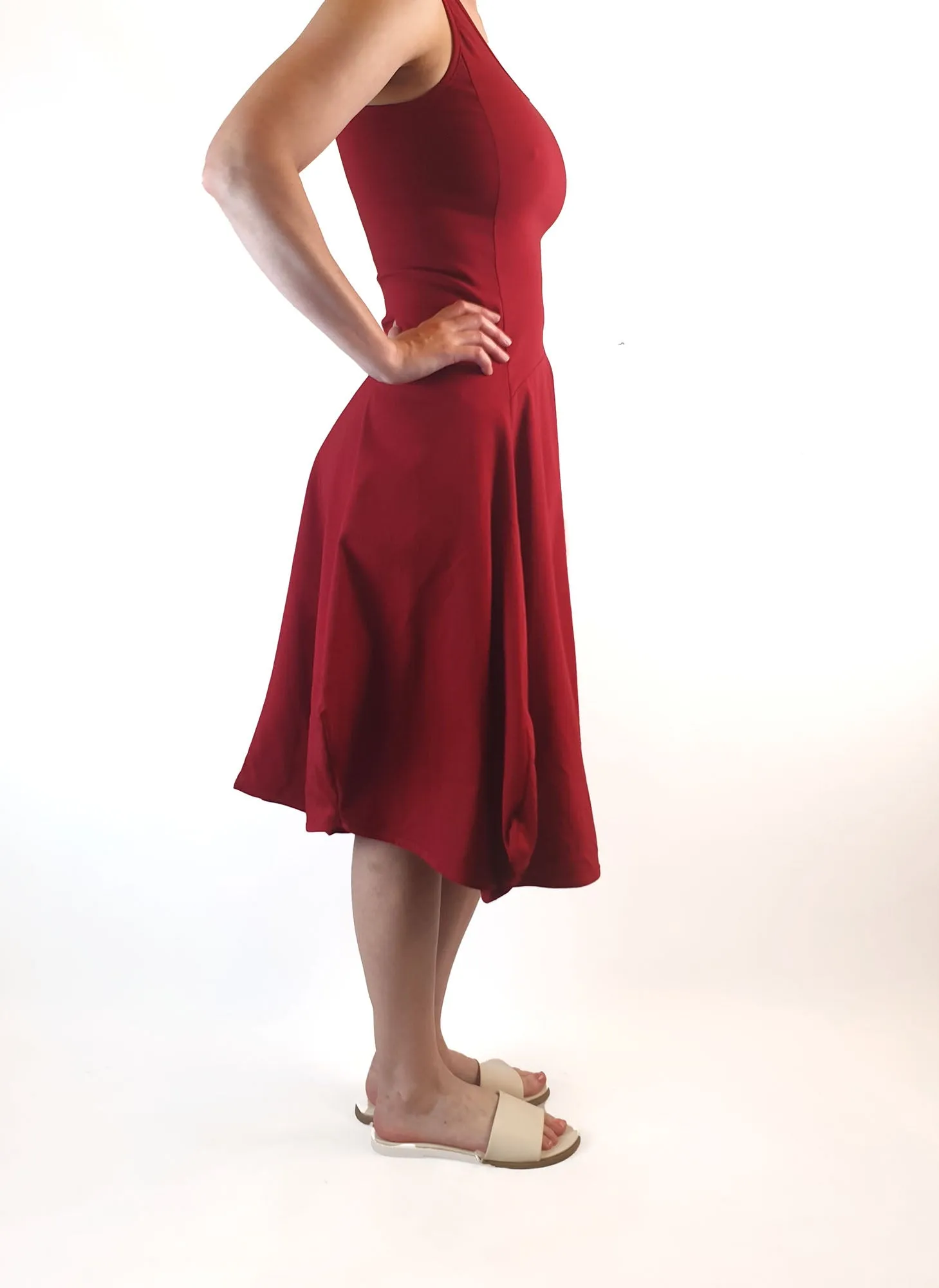 Ammo red sleeveless dress size S, fits AU6