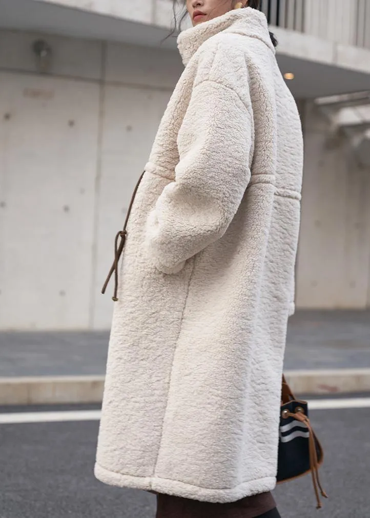 Analie - Klassischer Winter Aprikose Wollmantel für Damen