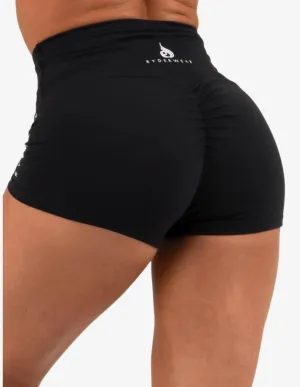 ANIMAL SCRUNCH BUM SHORTS BLACK