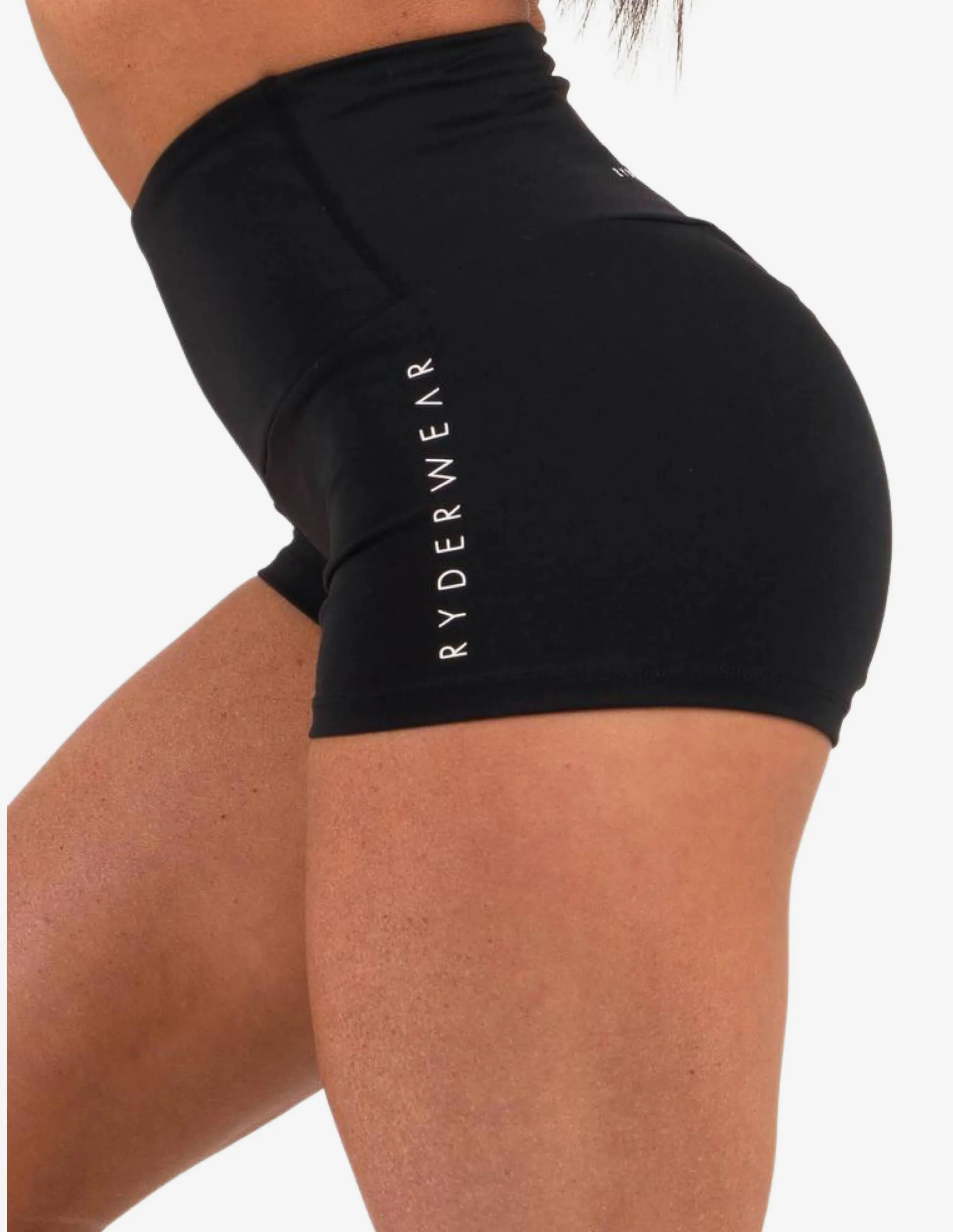 ANIMAL SCRUNCH BUM SHORTS BLACK