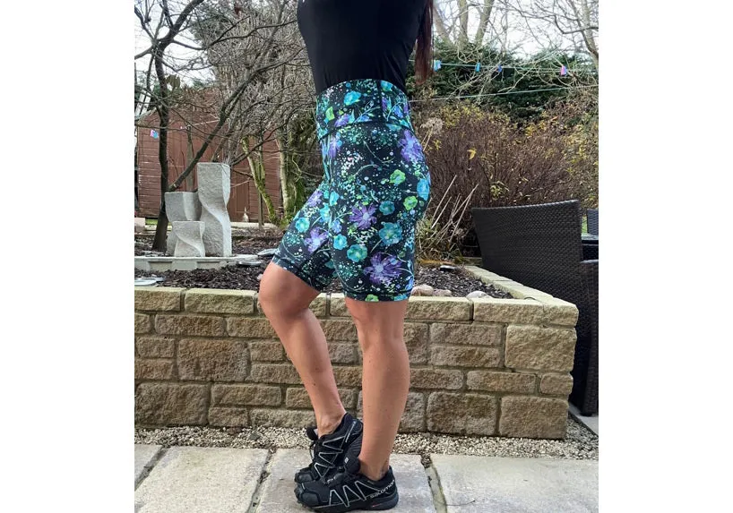 Aqua Flora Long Shorts with pockets