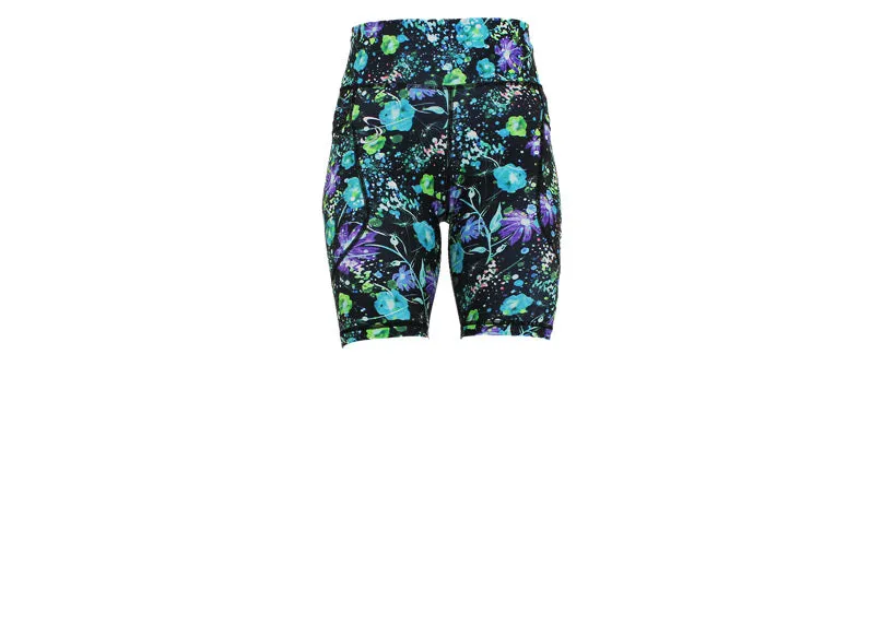 Aqua Flora Long Shorts with pockets