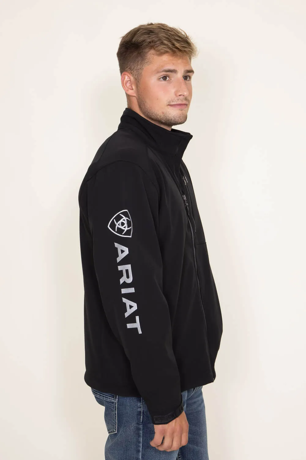 Ariat Logo 2.0 Softshell Jacket for Men in Black | 10023322-BLK