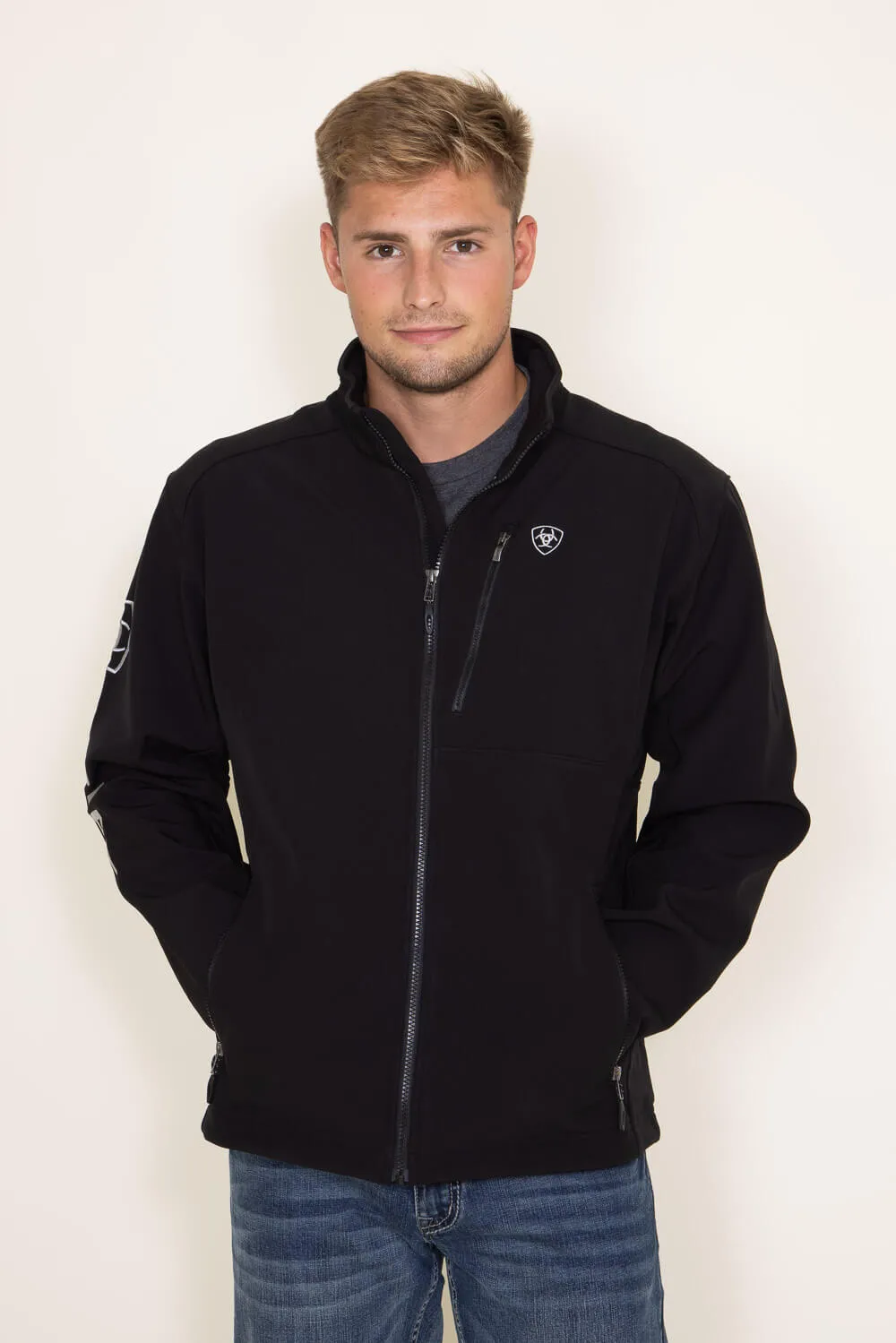 Ariat Logo 2.0 Softshell Jacket for Men in Black | 10023322-BLK