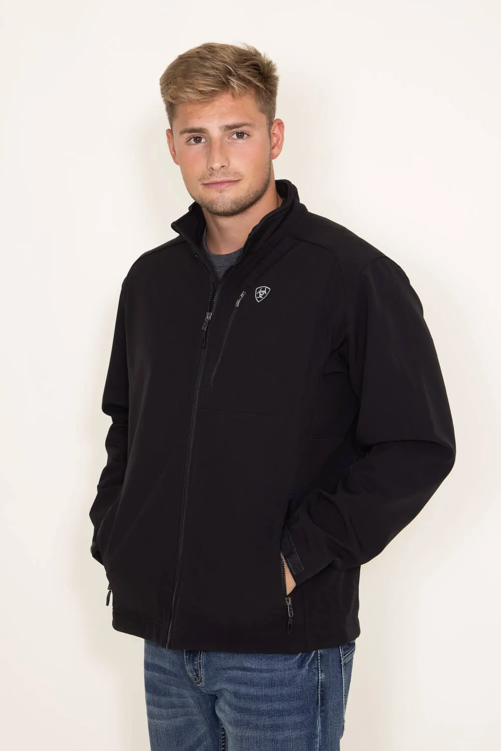 Ariat Logo 2.0 Softshell Jacket for Men in Black | 10023322-BLK