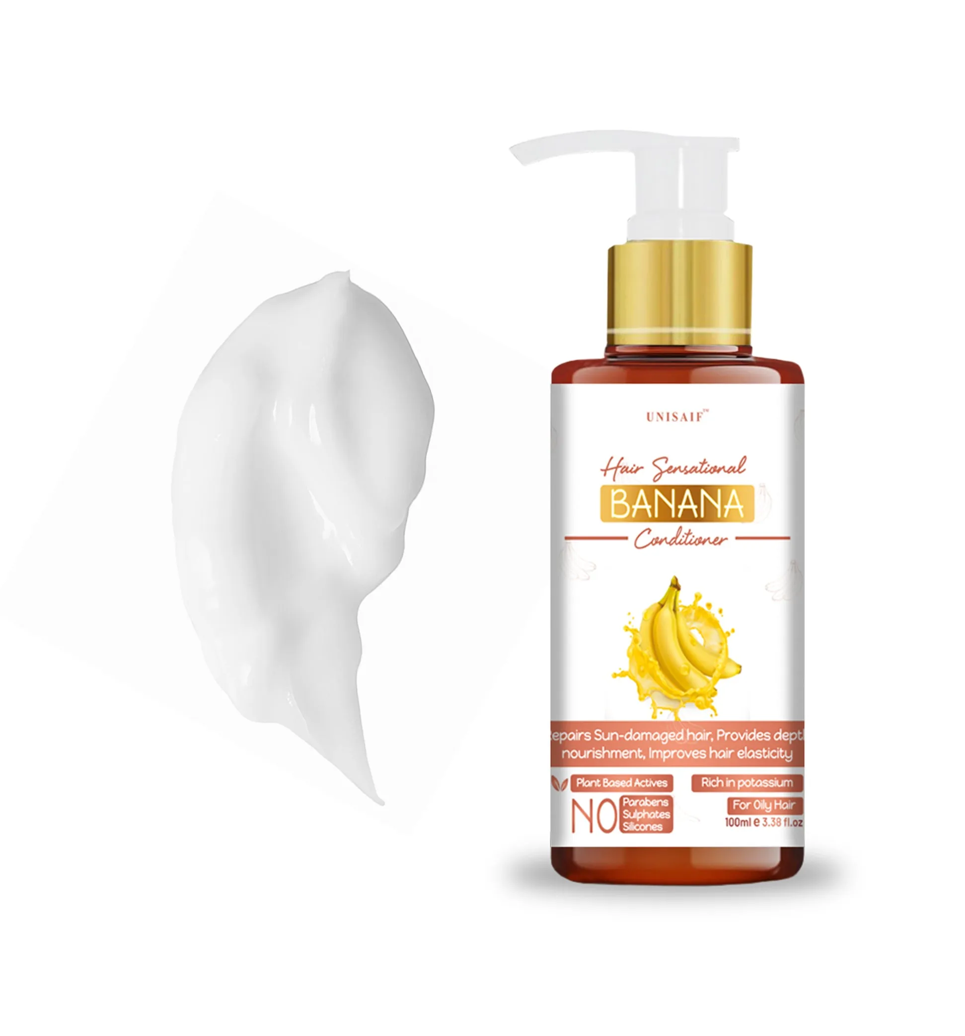 Banana Conditioner (100ml) Improves Shine & Texture | NO SULPHATE| NO PARABEN| NO SILICON
