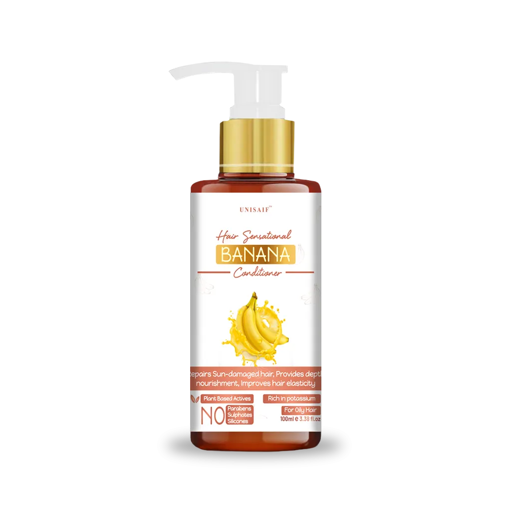 Banana Conditioner (100ml) Improves Shine & Texture | NO SULPHATE| NO PARABEN| NO SILICON