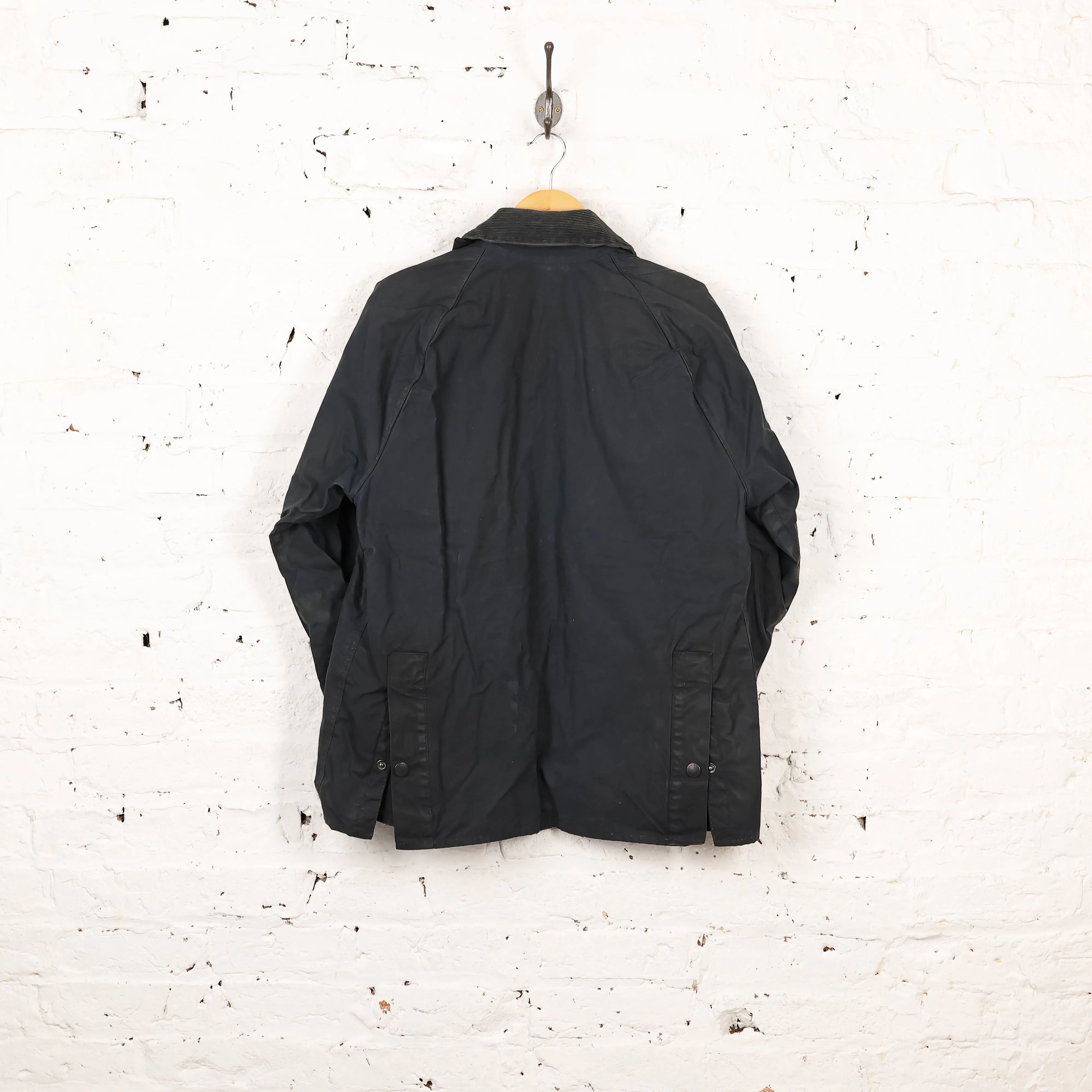 Barbour Bedale Wax Jacket Coat - Blue - S