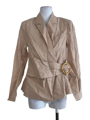 Beige Textured Blazer