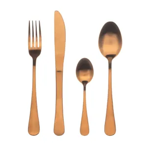 Bergner Cutlery Copper Matt Stainless Steel 24 Piece