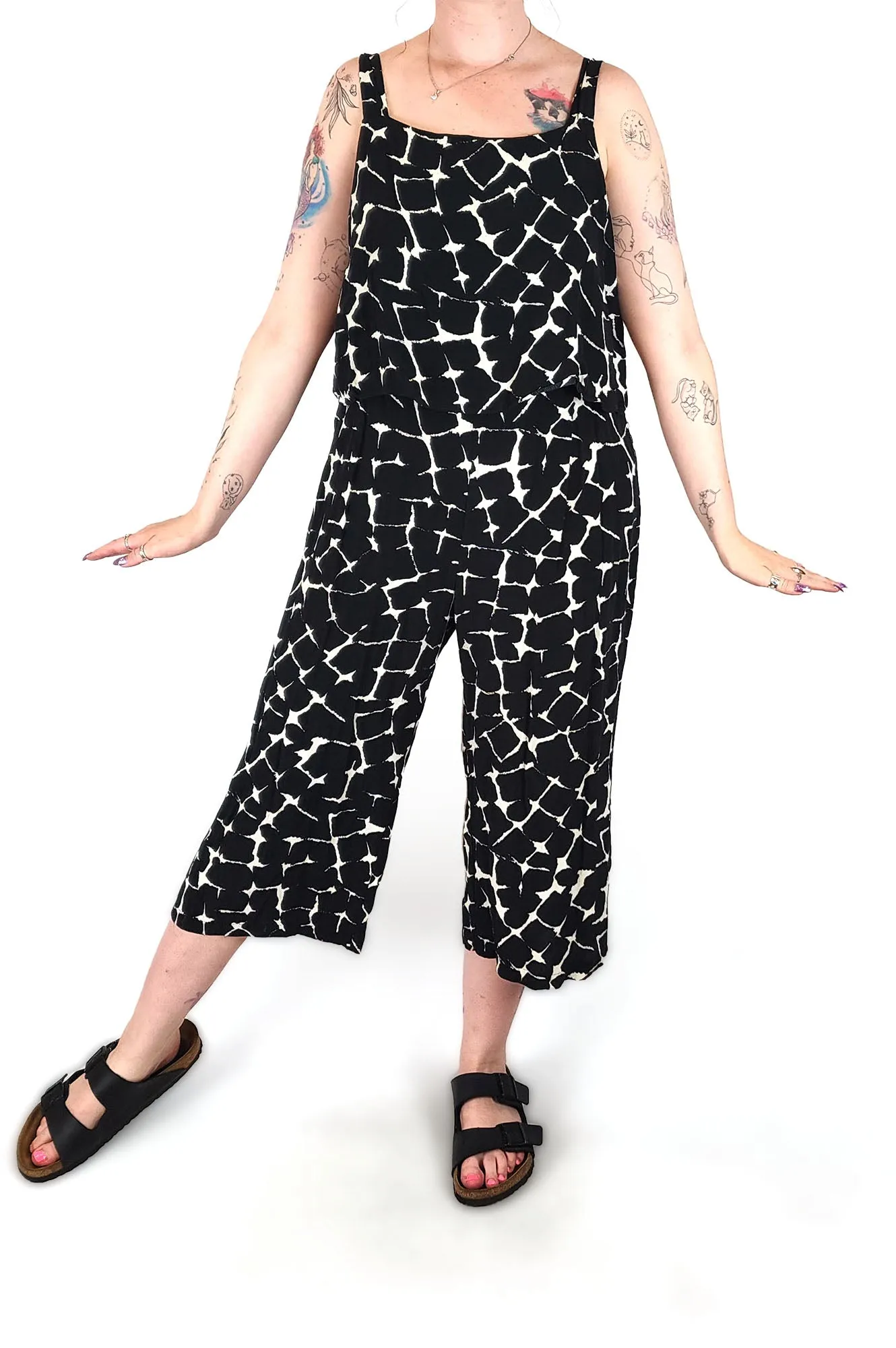 Black and white jumpsuit size 12
