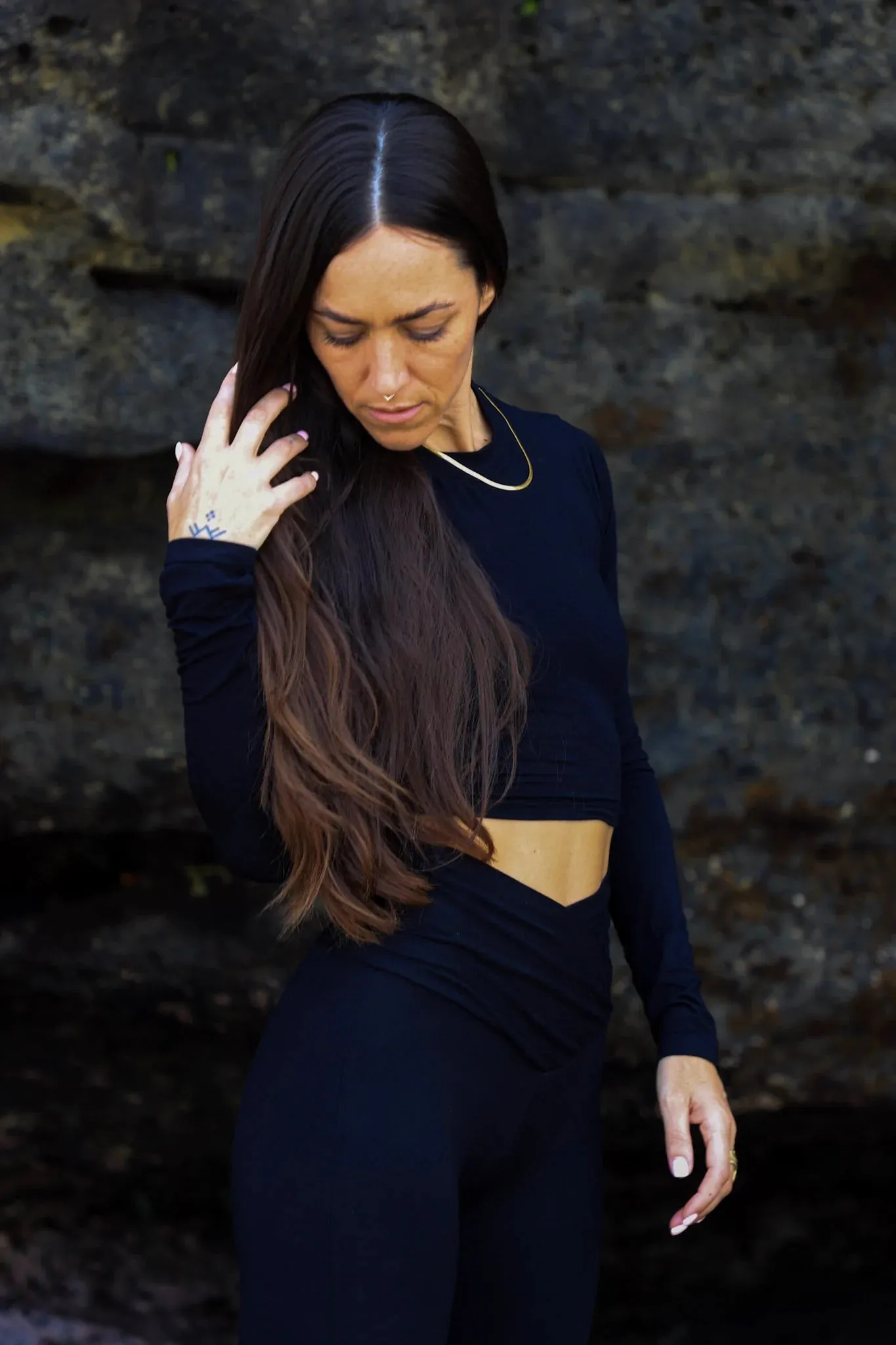 BLACK BELL PANTS
