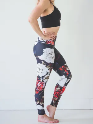 Black Floral Yoga Pants *FINAL SALE*