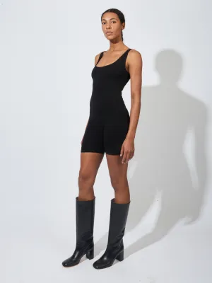 Black Via Olympia Short Unitard