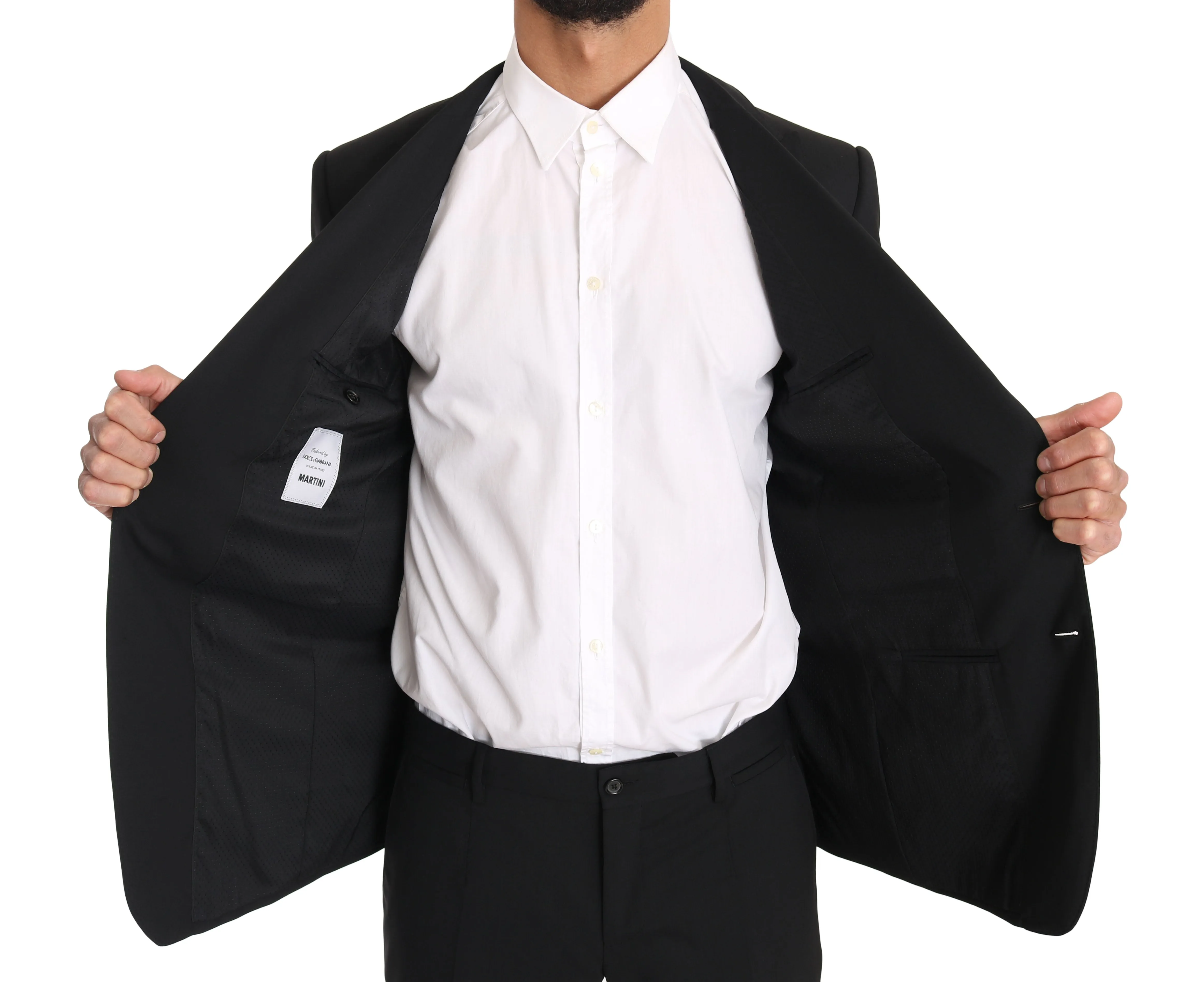 Black Wool MARTINI 2 Piece Stretch