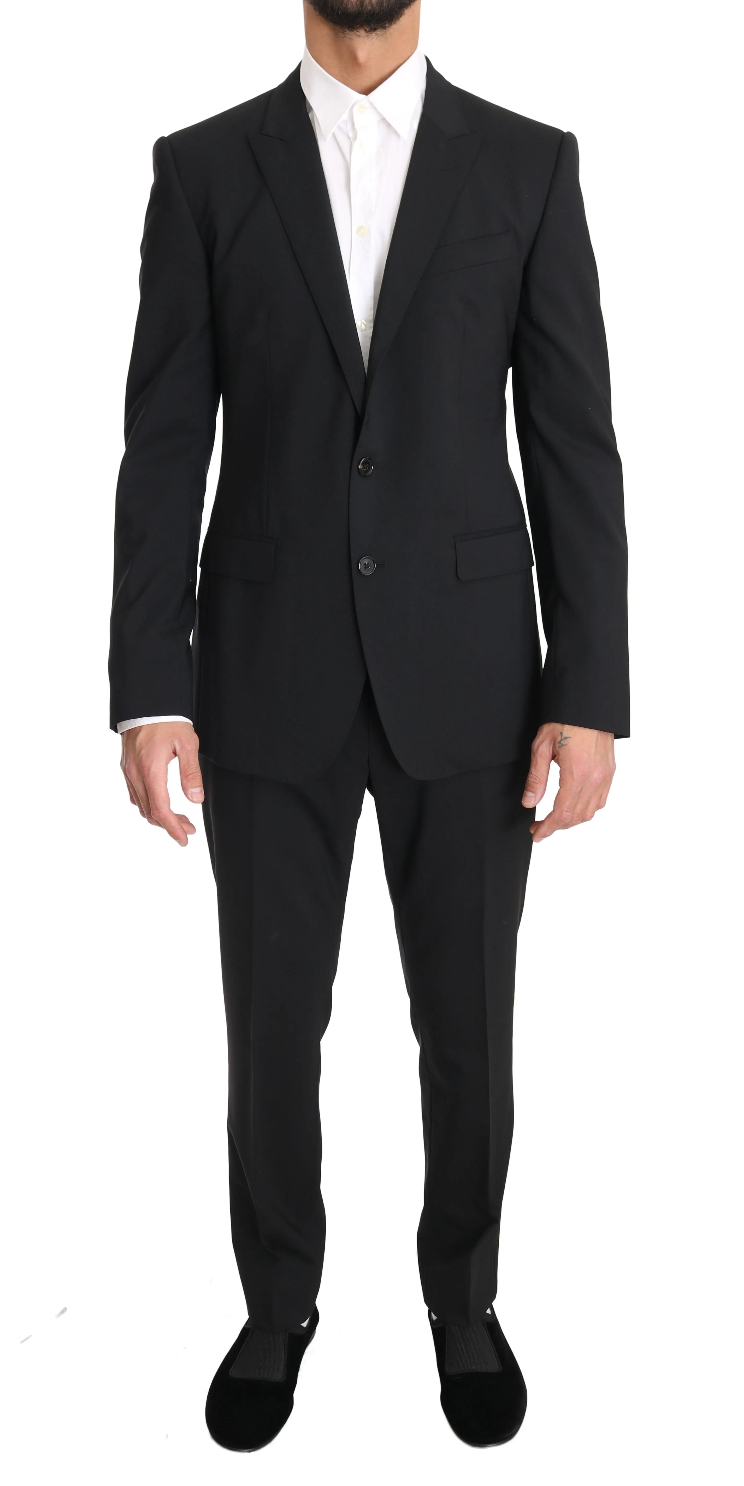 Black Wool MARTINI 2 Piece Stretch