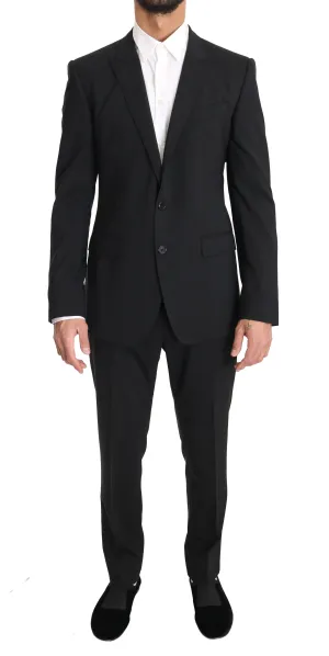 Black Wool MARTINI 2 Piece Stretch