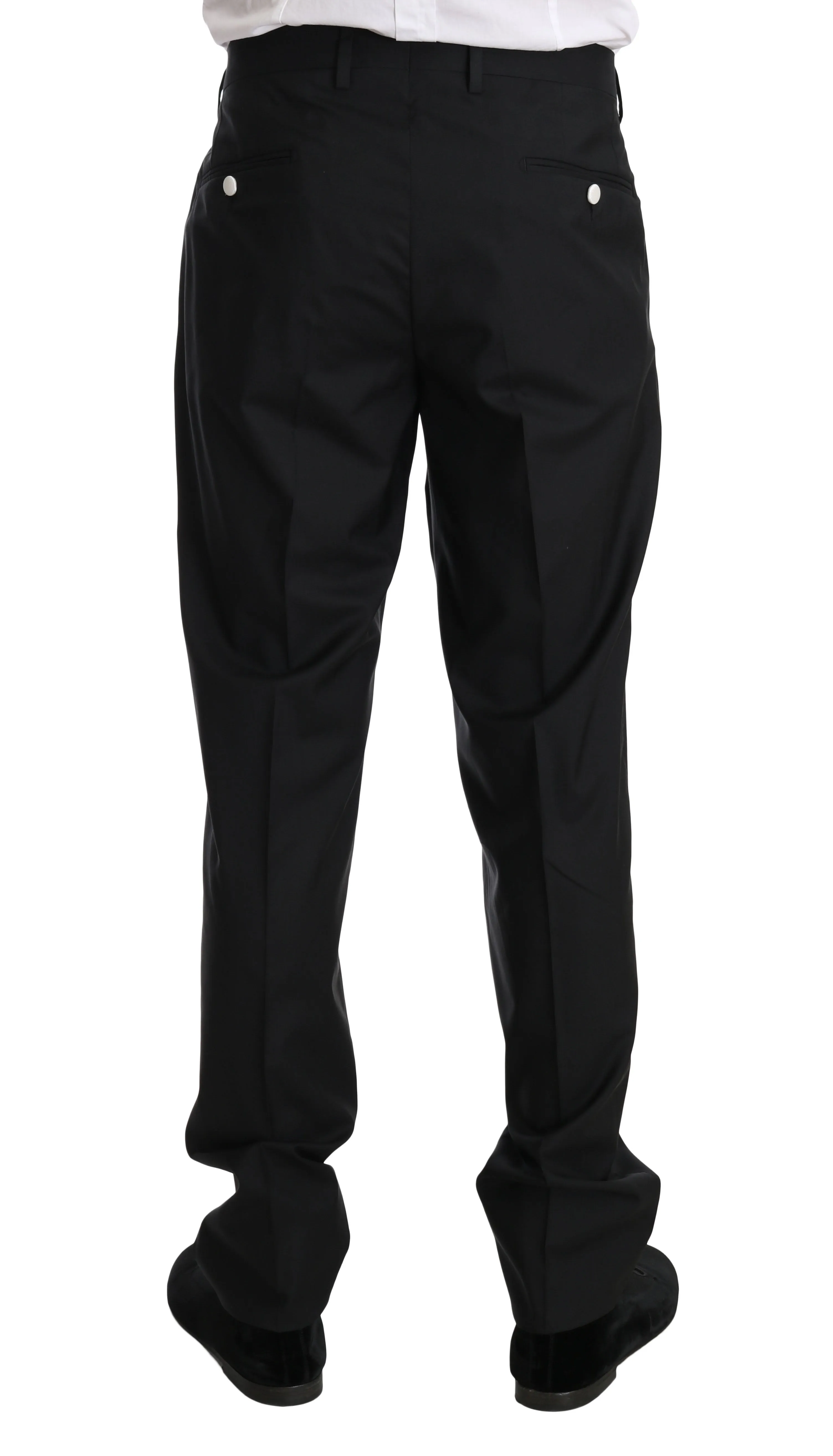 Black Wool MARTINI 3 Piece Slim Suit