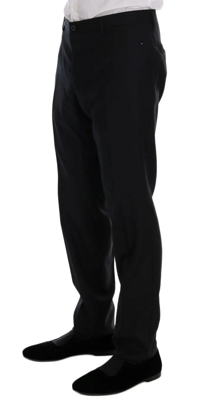 Black Wool Silk MARTINI Slim fit Suit