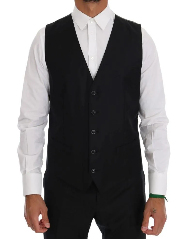 Black Wool Silk MARTINI Slim fit Suit