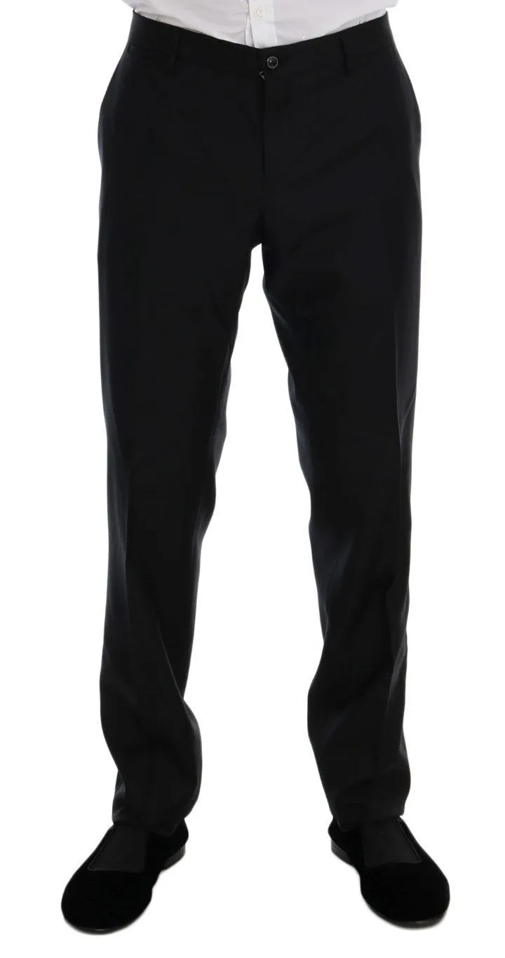 Black Wool Silk MARTINI Slim fit Suit