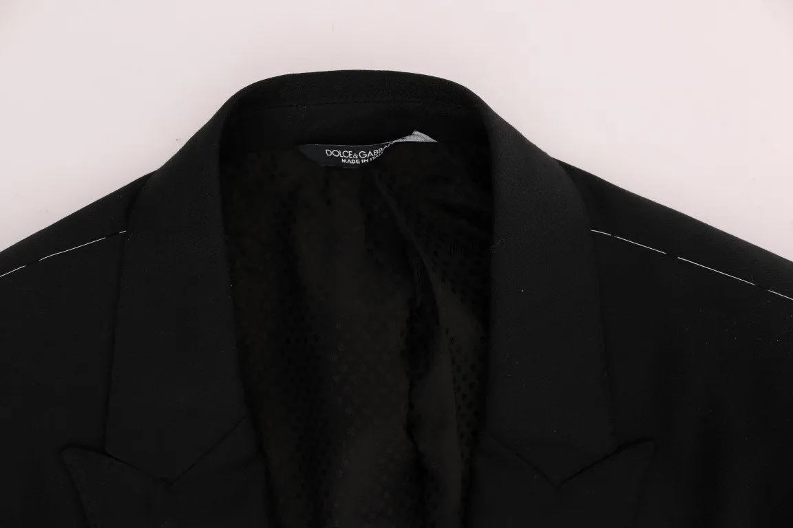 Black Wool Silk MARTINI Slim fit Suit