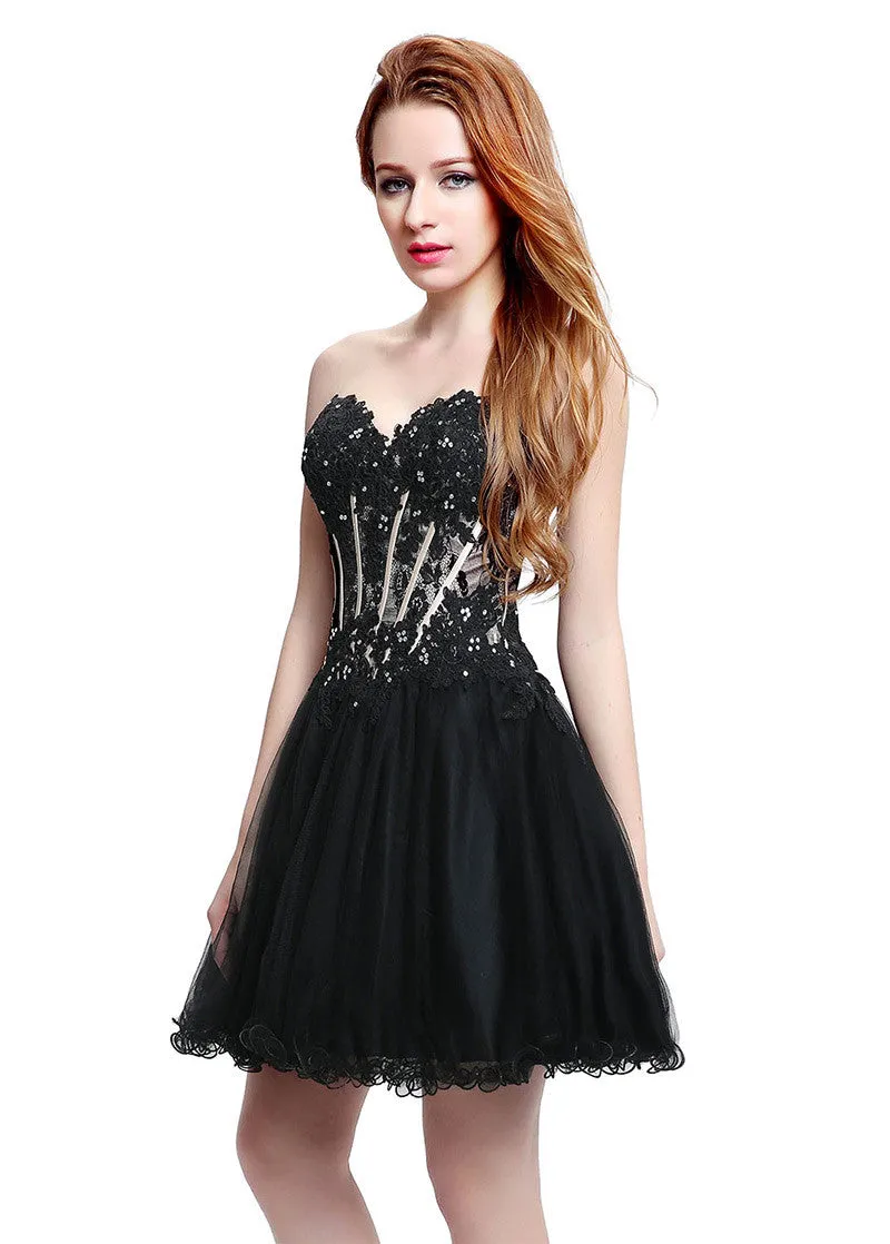 Blak Alluring  Homecoming Dress