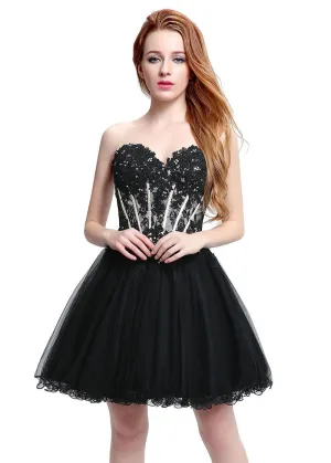 Blak Alluring  Homecoming Dress