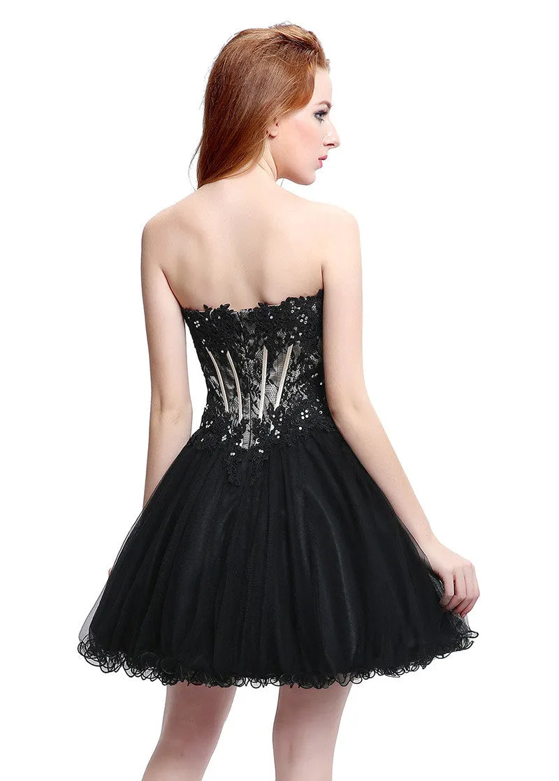 Blak Alluring  Homecoming Dress