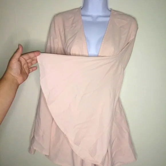 Blush Run Around jumper with a deep drop with a v-neck front