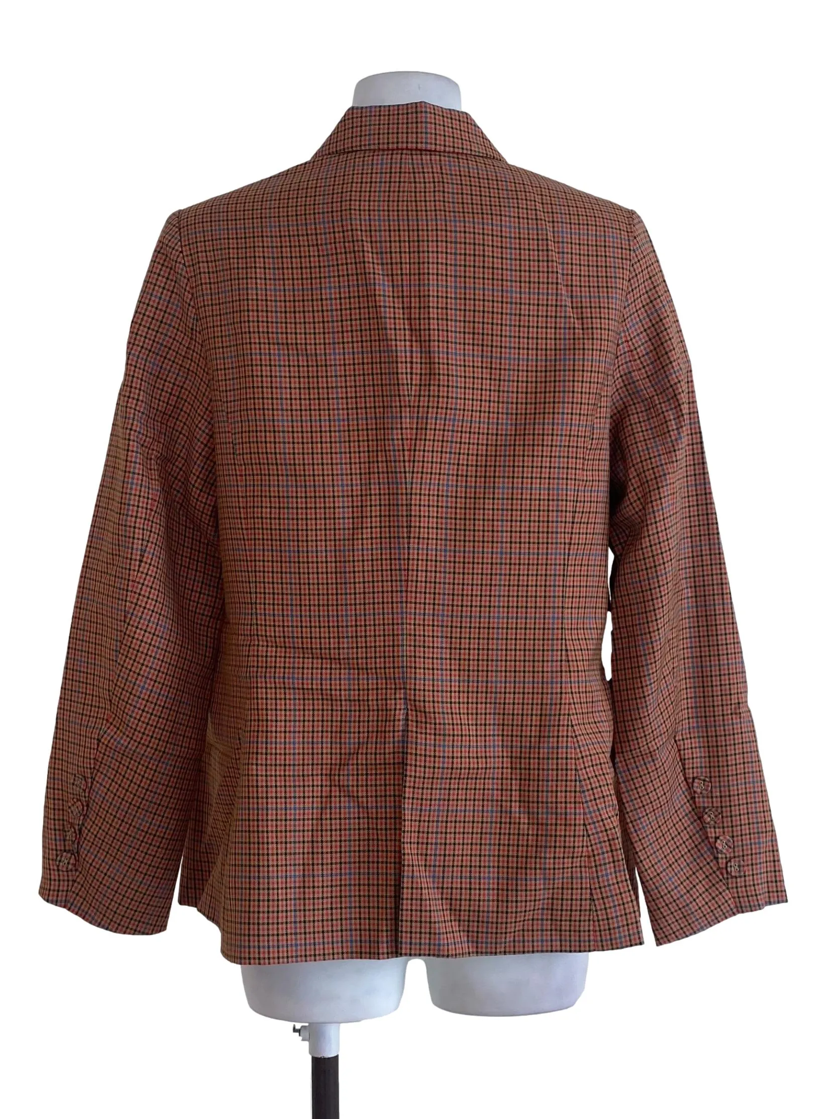 Brown Red Check Blazer