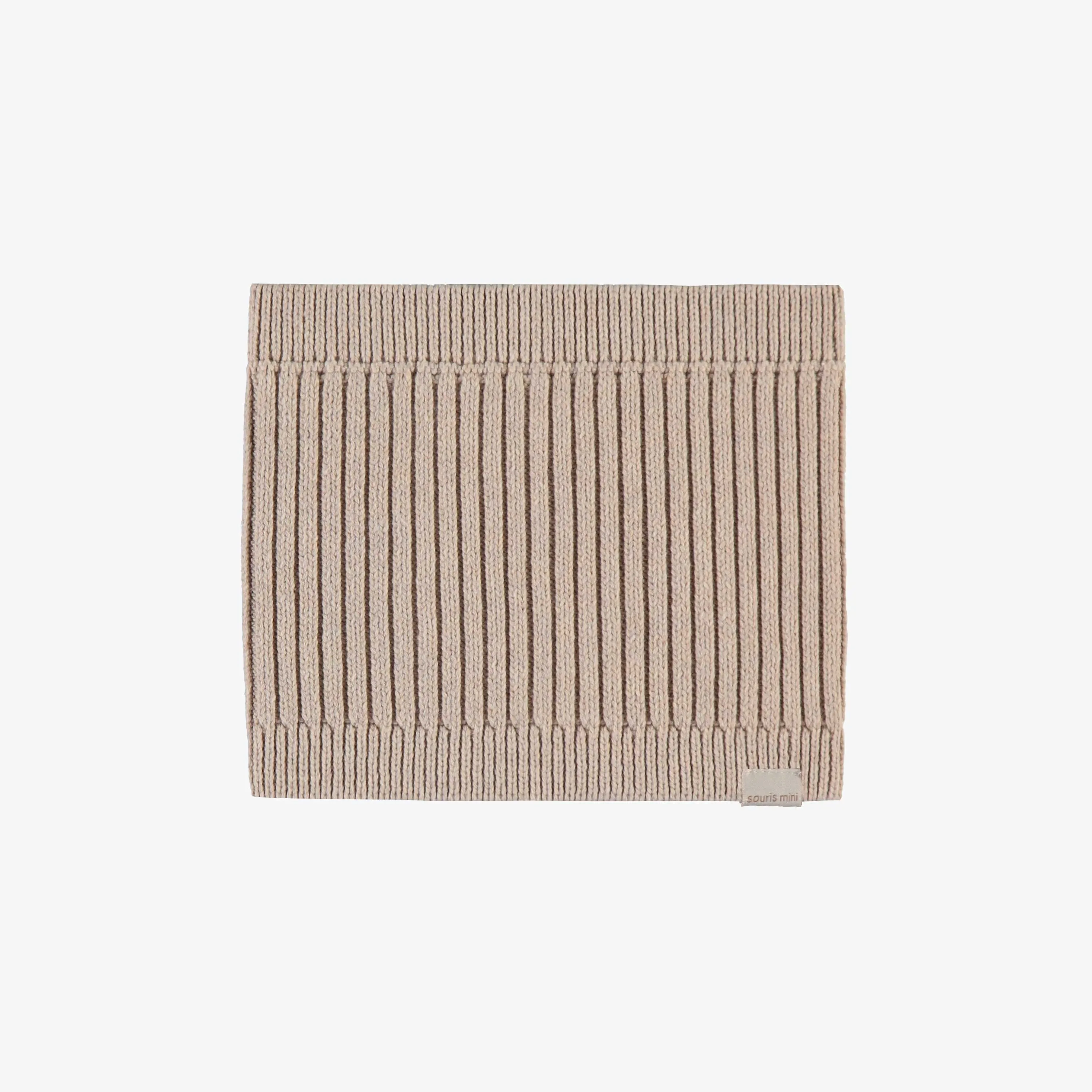 Cache-cou en tricot crème, bébé || Cream knitted neck warmer, baby