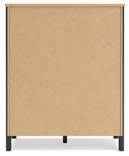 Cadmori Full Upholstered Panel Bed with Mirrored Dresser, Chest and Nightstand