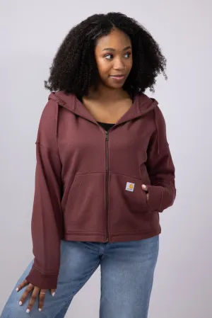 Carhartt Tencel Loose Fit Full Zip Jacket for Women in Dark Red | 106837-RB3