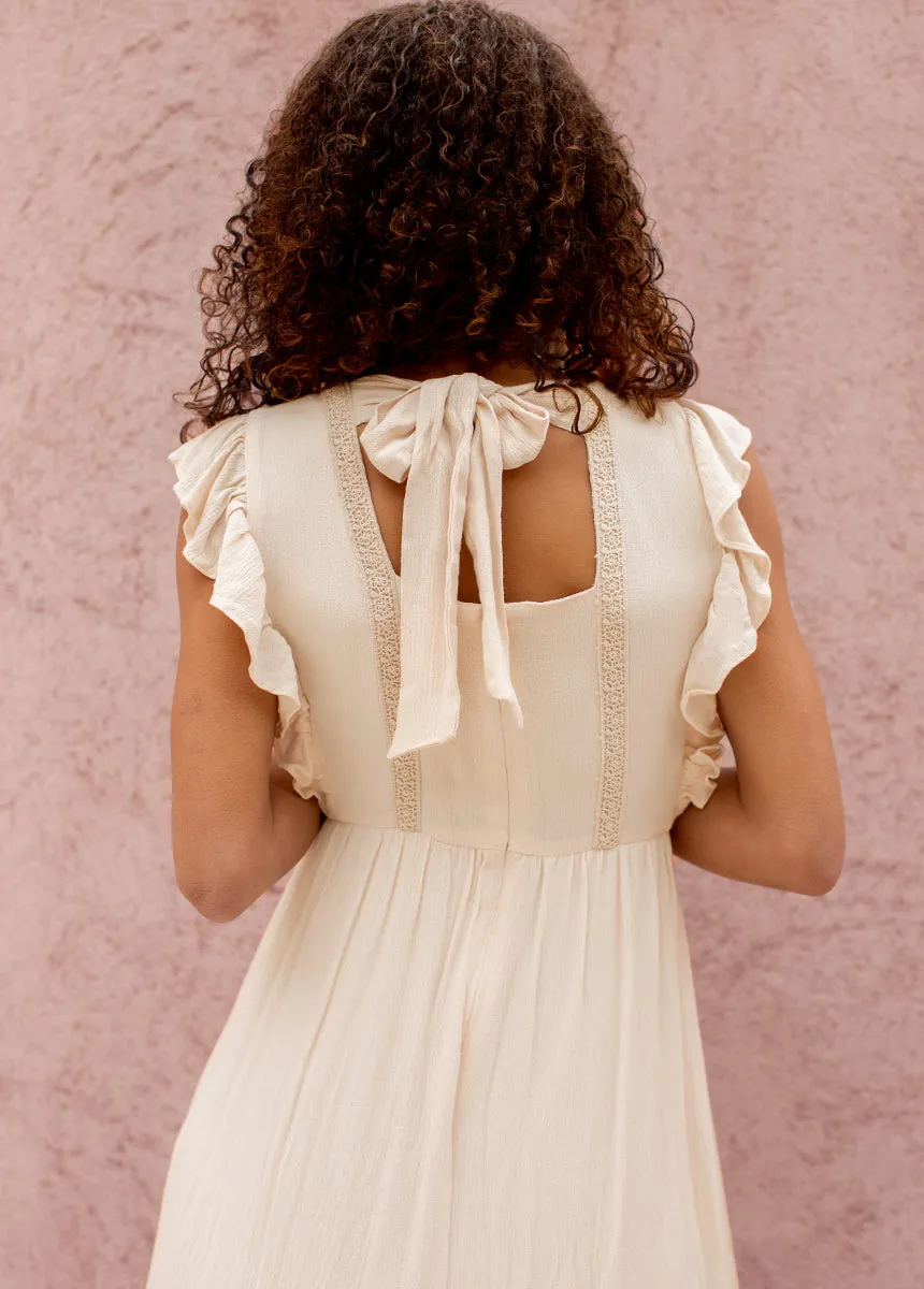 Cassia Dress in Ecru