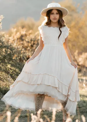 Cassia Dress in Ecru