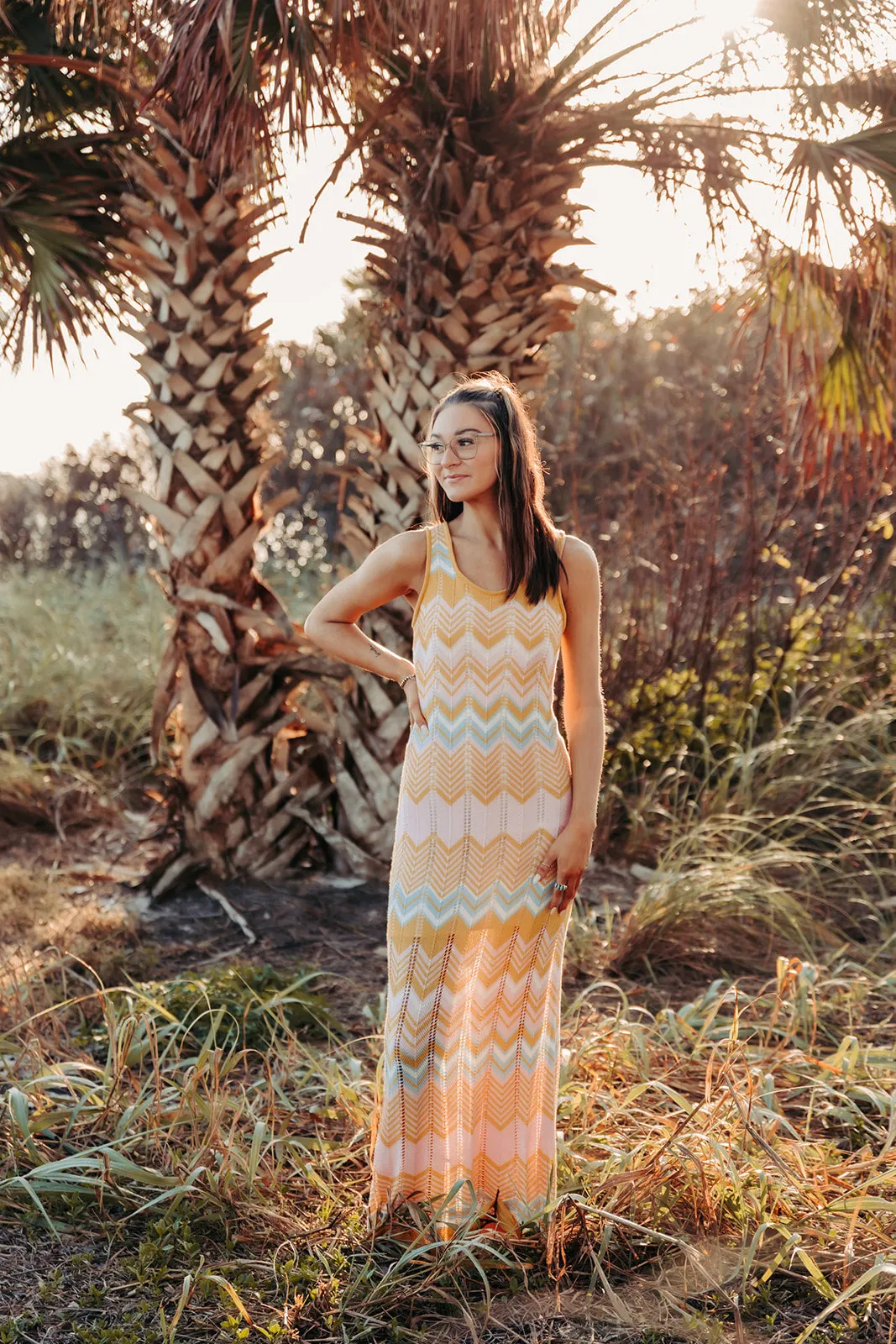 Catch You Later Chevron Woven Maxi