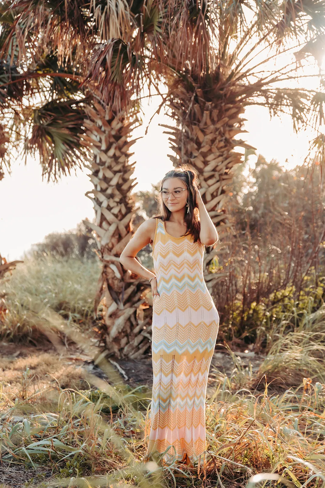 Catch You Later Chevron Woven Maxi