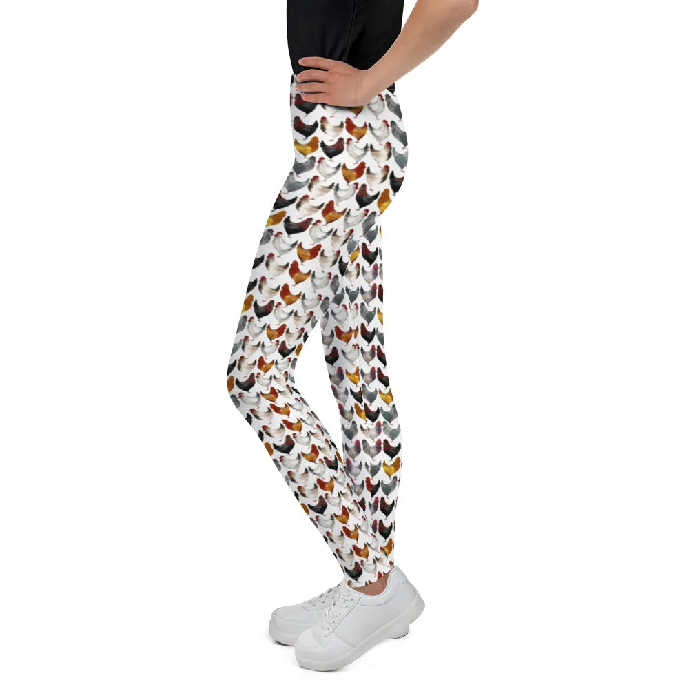 Chicken Print Youth Leggings