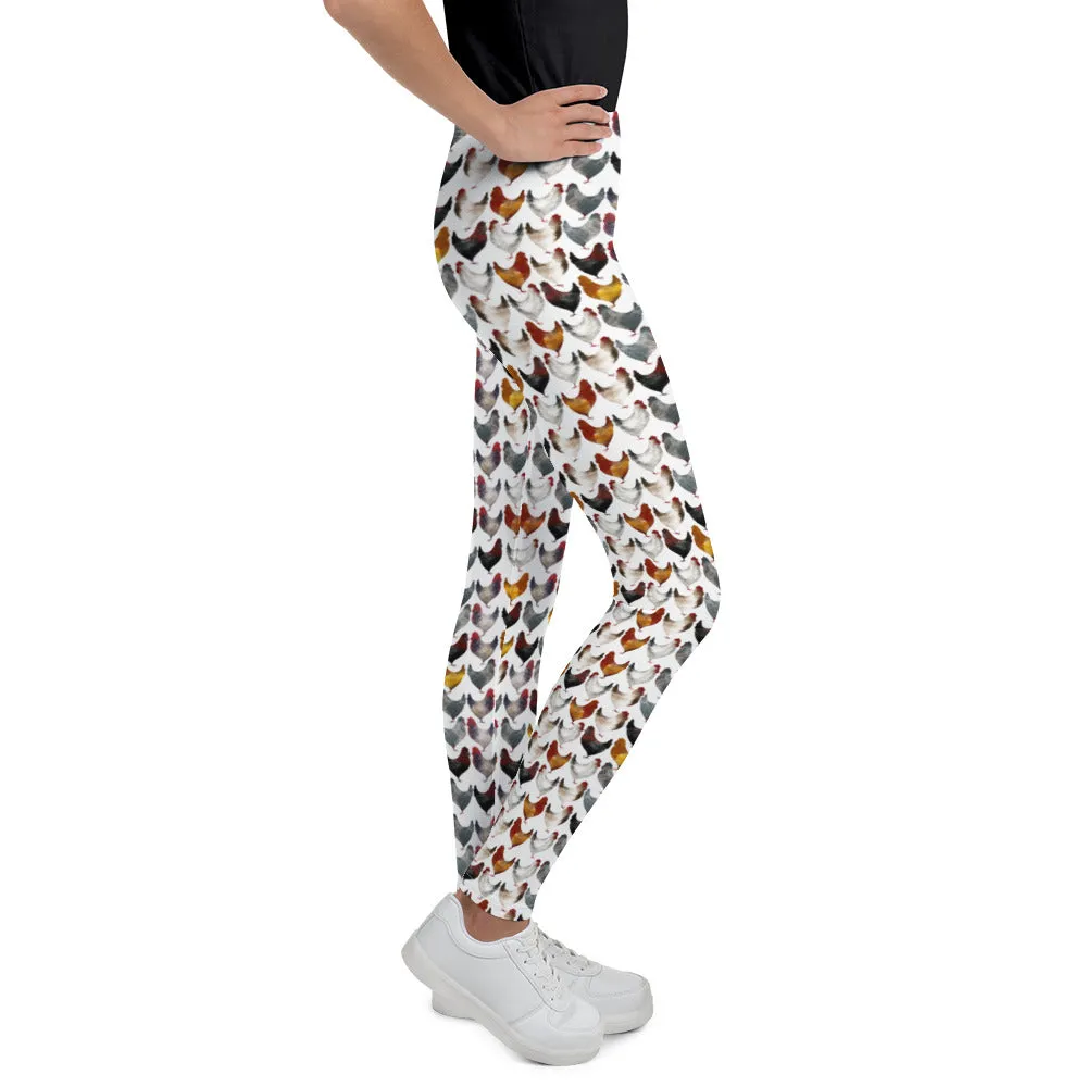 Chicken Print Youth Leggings