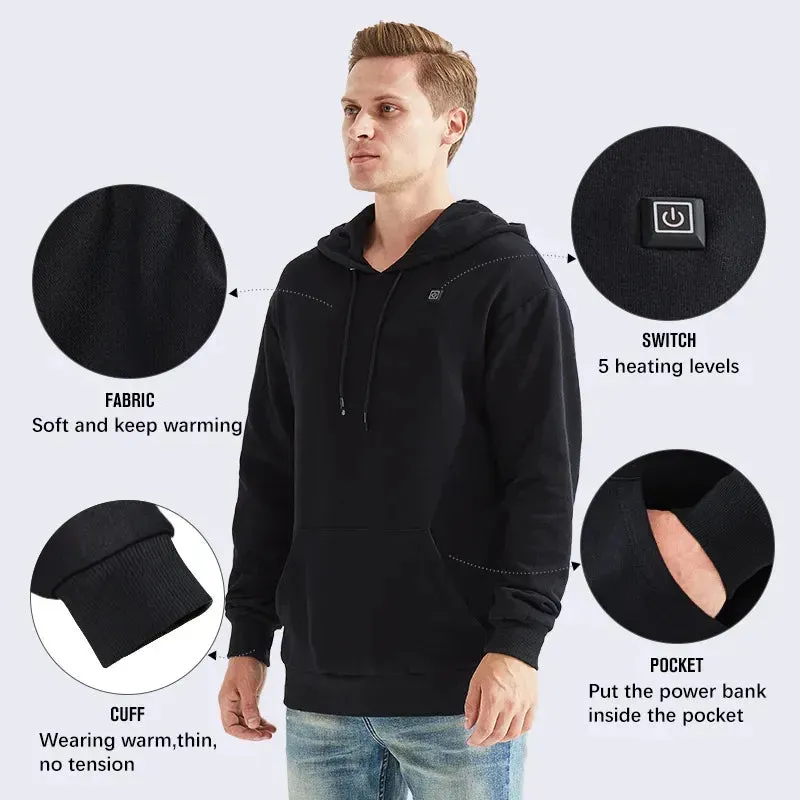 Christianart Heated Hoodie Unisex, Gerbing 7V Battery Heated Hoodie Unisex – Electric Heat Sweatshirt, Heating Jacket for Motorcycle, Hunting, Camping.
